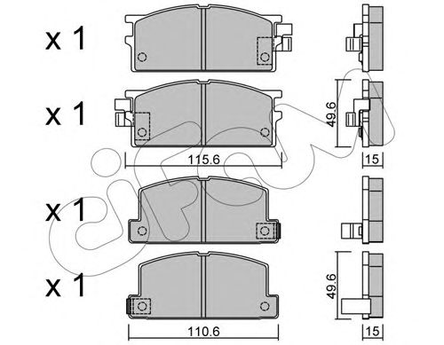 set placute frana,frana disc