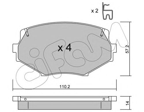 set placute frana,frana disc