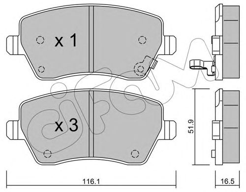 set placute frana,frana disc