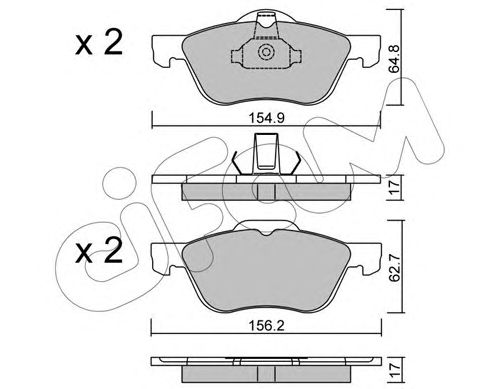 set placute frana,frana disc