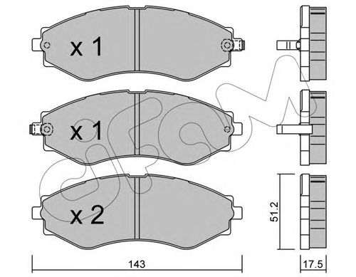 set placute frana,frana disc