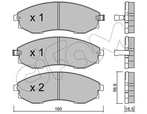 set placute frana,frana disc