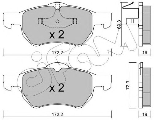 set placute frana,frana disc