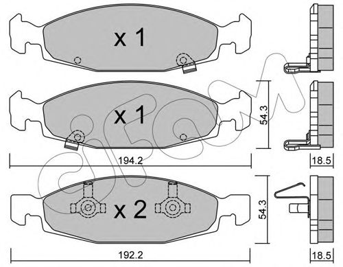 set placute frana,frana disc