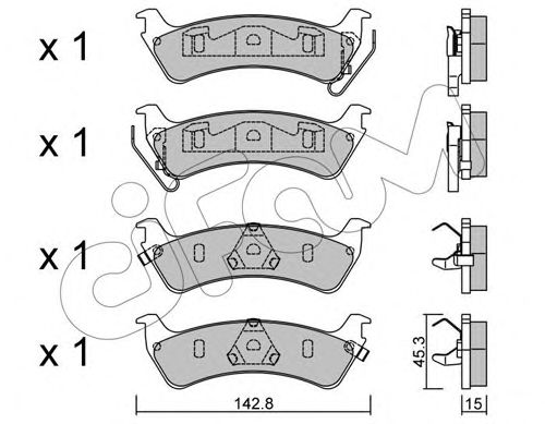 set placute frana,frana disc