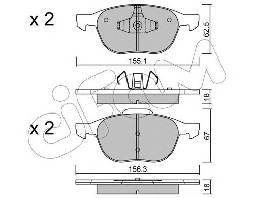 set placute frana,frana disc