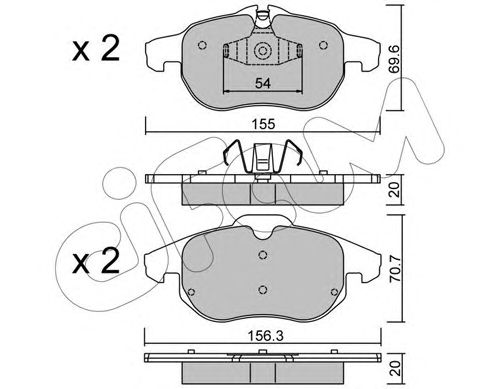 set placute frana,frana disc