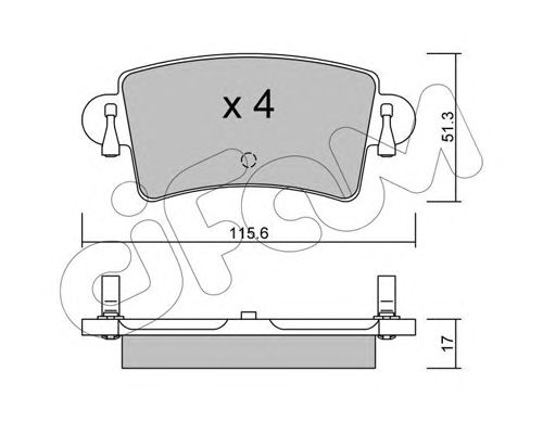 set placute frana,frana disc