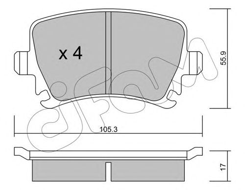 set placute frana,frana disc