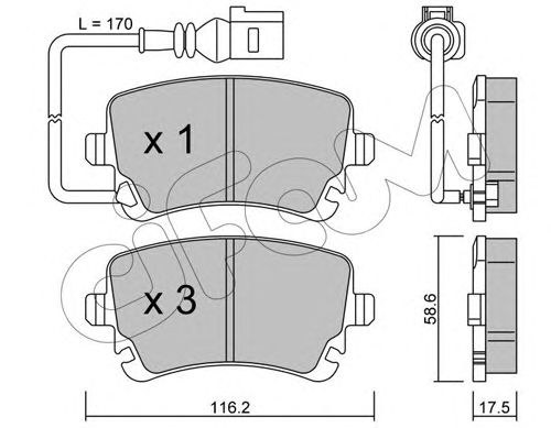 set placute frana,frana disc