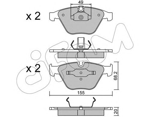 set placute frana,frana disc