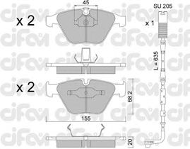 set placute frana,frana disc