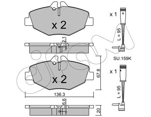 set placute frana,frana disc