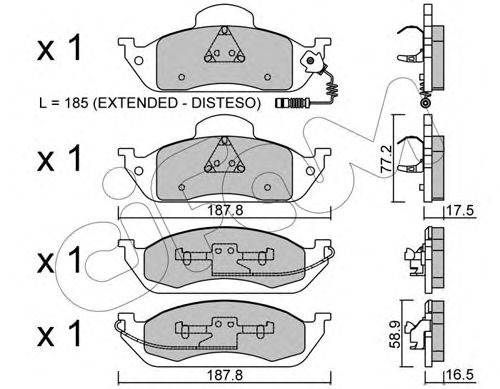 set placute frana,frana disc