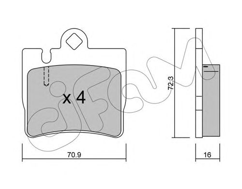 set placute frana,frana disc