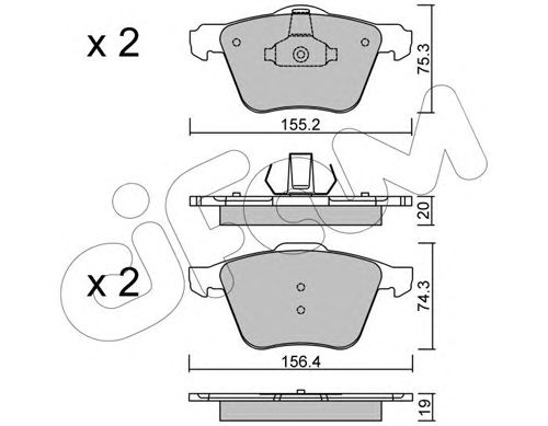 set placute frana,frana disc