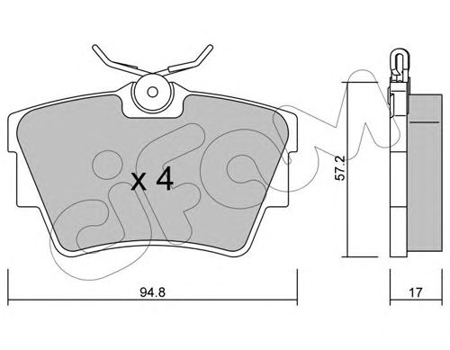 set placute frana,frana disc