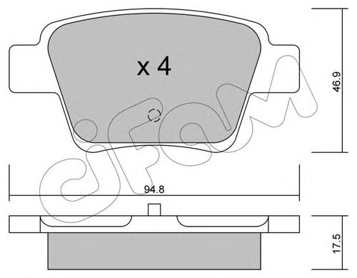 set placute frana,frana disc