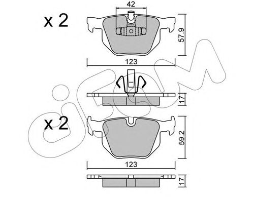 set placute frana,frana disc