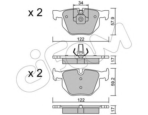 set placute frana,frana disc