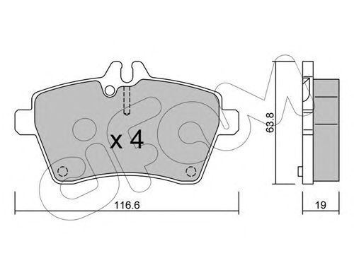 set placute frana,frana disc