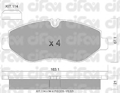 set placute frana,frana disc