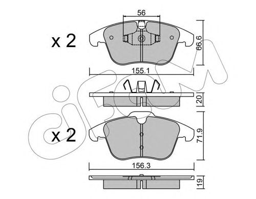 set placute frana,frana disc