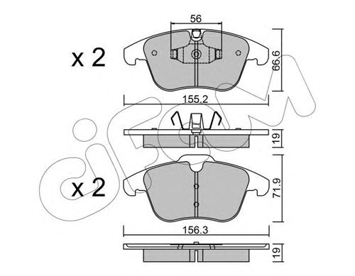 set placute frana,frana disc