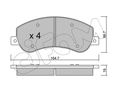 set placute frana,frana disc