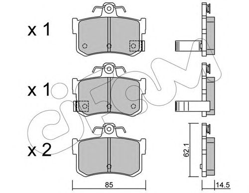 set placute frana,frana disc