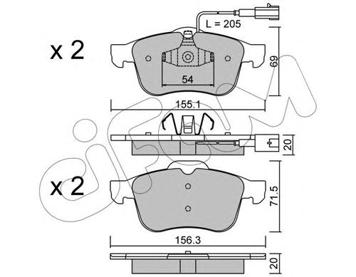 set placute frana,frana disc