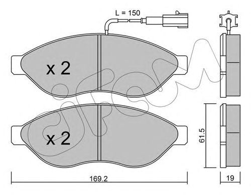 set placute frana,frana disc