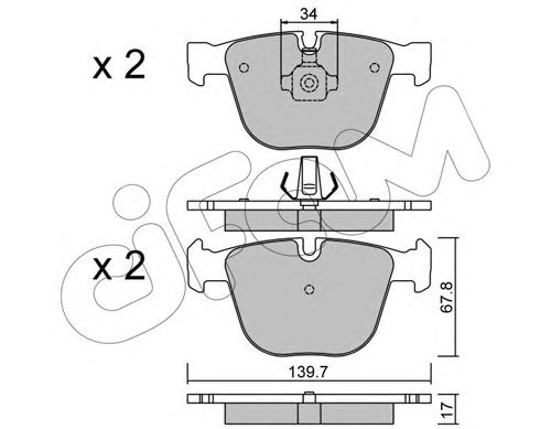 set placute frana,frana disc