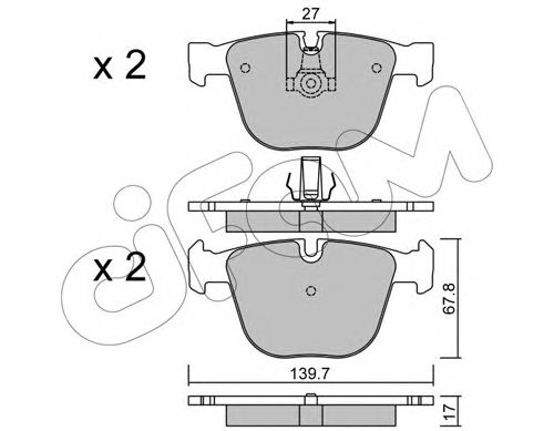 set placute frana,frana disc