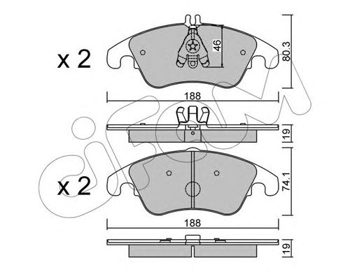 set placute frana,frana disc