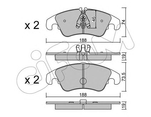 set placute frana,frana disc