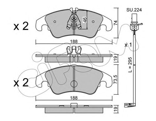 set placute frana,frana disc