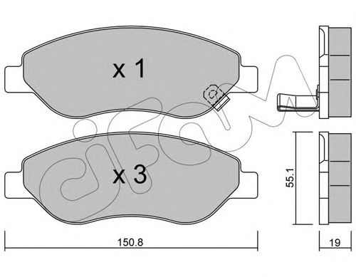 set placute frana,frana disc