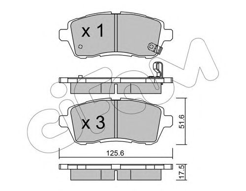 set placute frana,frana disc