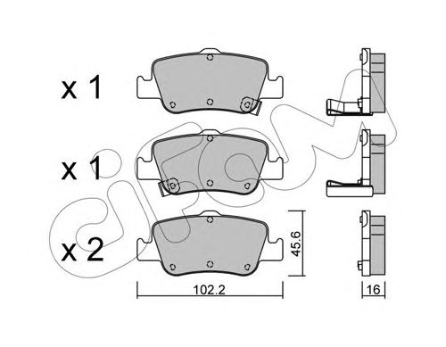 set placute frana,frana disc