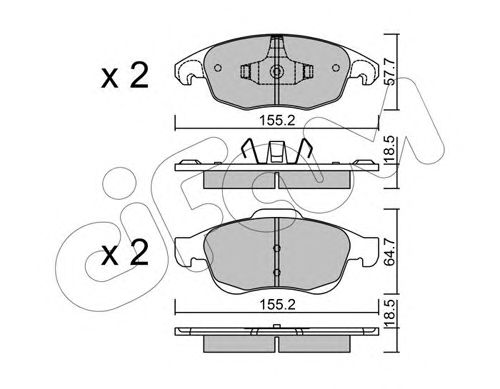 set placute frana,frana disc