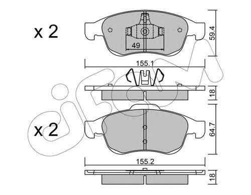 set placute frana,frana disc