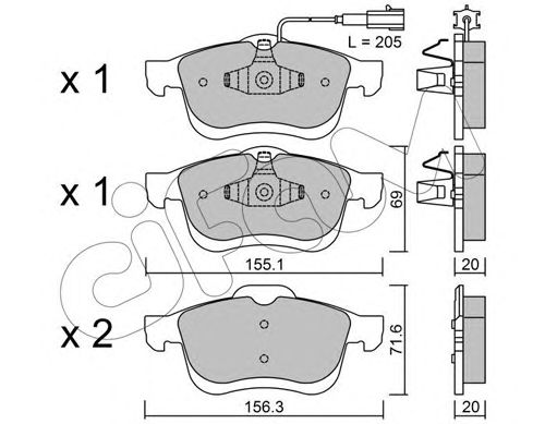 set placute frana,frana disc