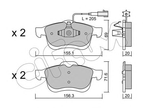 set placute frana,frana disc