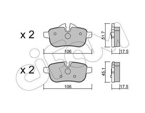 set placute frana,frana disc