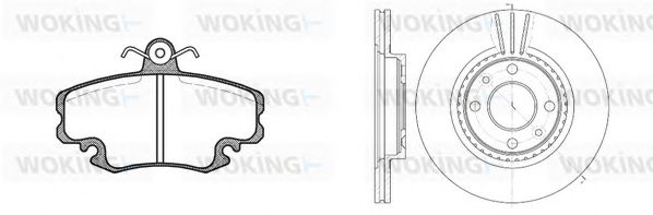 Set frana, frana disc