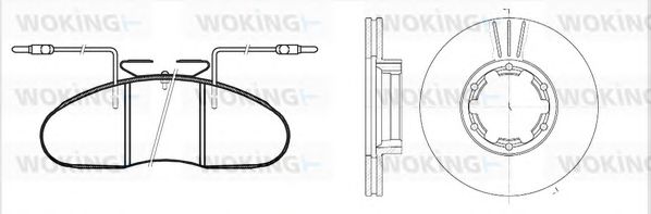 Set frana, frana disc