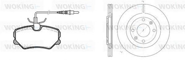 Set frana, frana disc