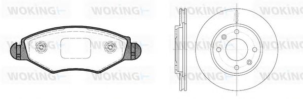 Set frana, frana disc