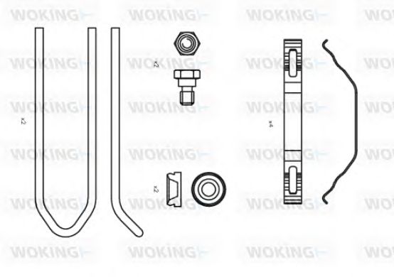 Set accesorii, placute frana